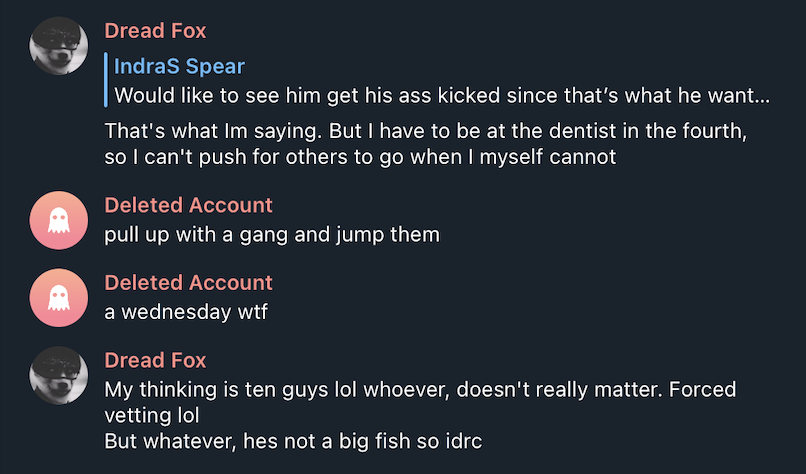 Big Sky Active Club chat talking about fight with Bingus vs Cleetus